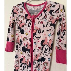 Little Sleepies Disney Minnie Mouse Forever Zippy Pajama Pink 6-12 Months